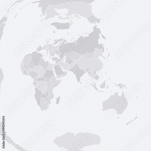 Customizable Wireframe World Map from Mumbai - Azimuthal Equidistant