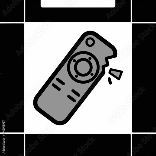 Broken Remote Control - Damaged Device Depicting Malfunction and Failure.