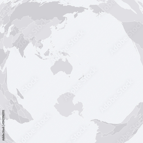 Customizable Wireframe World Map from Sydney - Azimuthal Equidistant