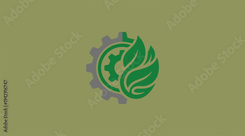 Eco-friendly industrial technology and sustainable green energy.