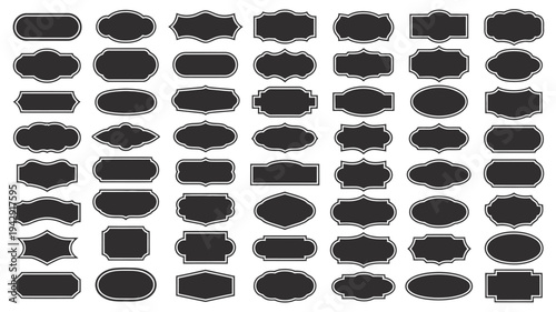 A diverse collection of various types of birds illustrated in black and white isolated on white background, Vector, illustration