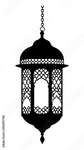 PNG Arabic lantern silhouette black craftsmanship.