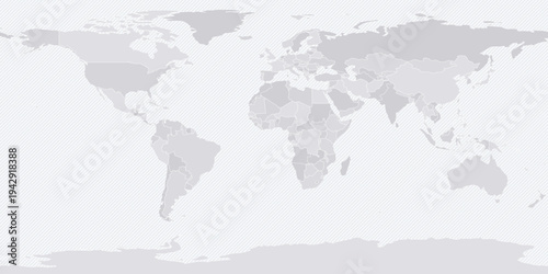 Customizable World Map Standard (Plate Carr?e) - Equirectangular