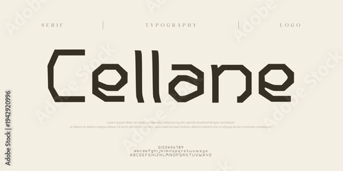 Cellane, Creative digital abstract minimal modern alphabet fonts. Typography technology electronic digital music future creative font. vector illustraion
