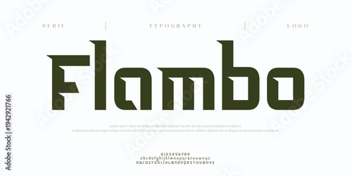 Flambo, Creative digital abstract sport modern alphabet fonts. Typography bold typeface design for sport, technology, fashion, digital, future creative logo font. vector illustration
