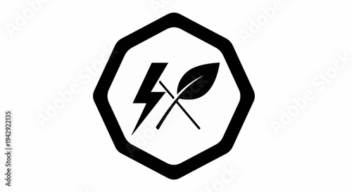 Symbol representing sustainable energy and eco-friendly power generation