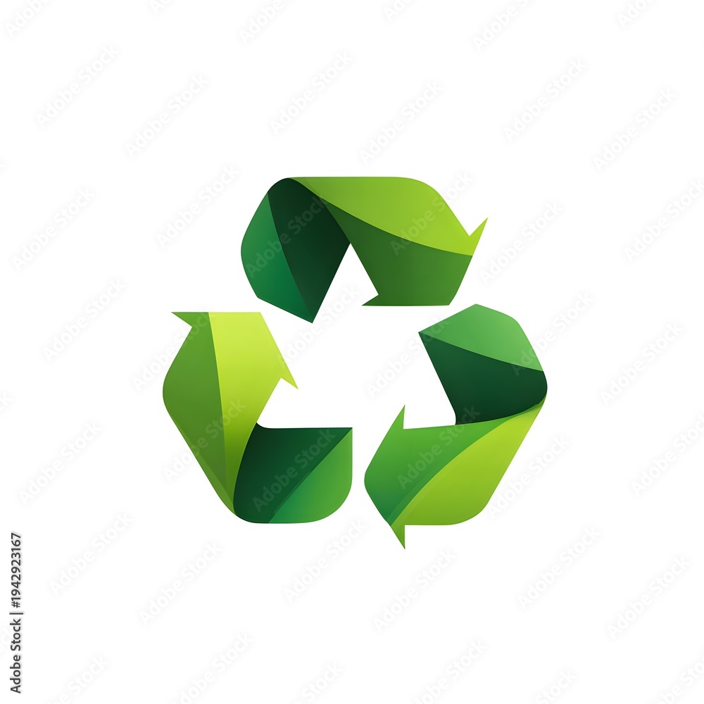 Fototapeta premium recycle symbol on white background