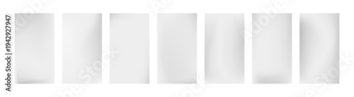 Light silver gradient backgrounds set. Chrome metal texture subtle steel reflections. White grey color transitions. Smooth metallic gradation. Soft mesh structure. Shiny foil clean gray chrome bg