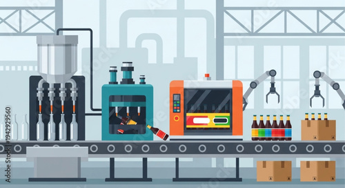 Industrial Automation Factory Production Line.