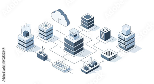 Isometric Cloud Computing and Data Storage Network Infrastructure.