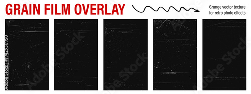 Dirty grain film scratch paper. Scratched paper texture. Distressed retro background for old cinema or photo effect. Vector grunge bg.