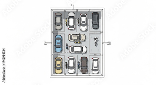 Collection of toy cars neatly organized in a display case.