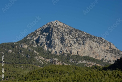 mountain landscape with blue sky