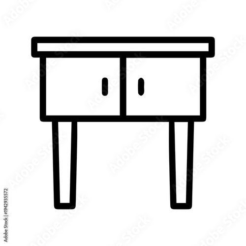 Desk with Drawers Icon