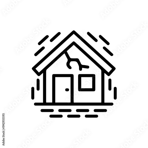 Damaged House Icon