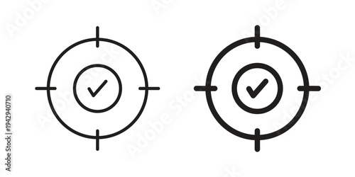 Accuracy icon collection vector illustrations, Vector pictogram