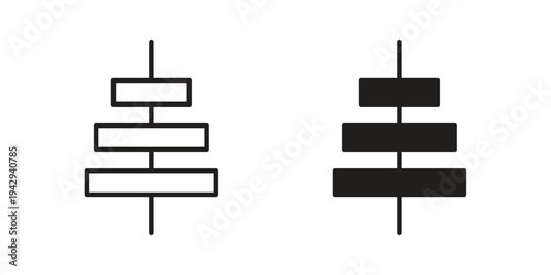 Align center icon collection vector illustrations, Vector pictogram