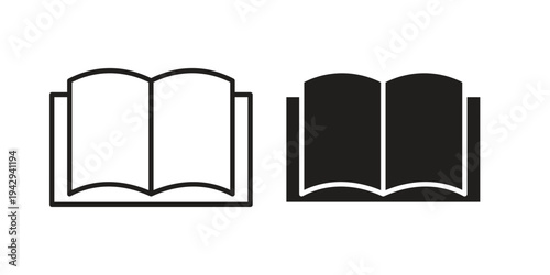 Book icon collection vector illustrations, Vector pictogram