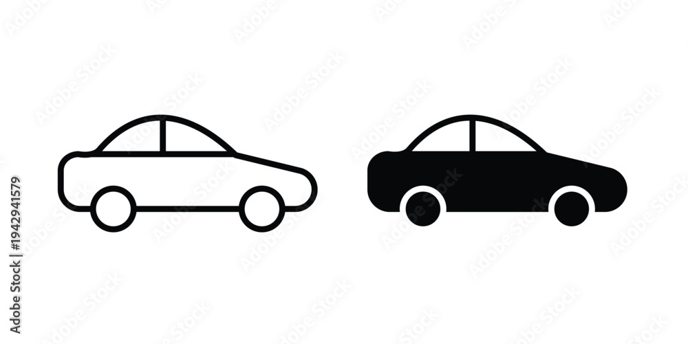 Obraz premium Car icon collection vector illustrations, Vector pictogram