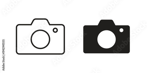 Camera icon collection vector illustrations, Vector pictogram