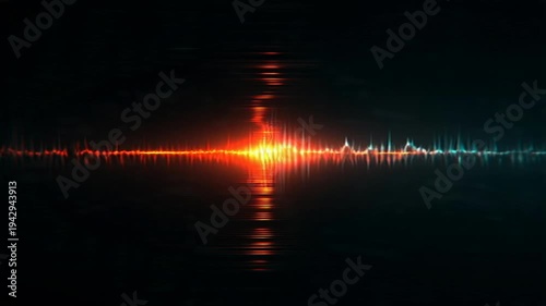 Sound Wave Visualization on Dark Background.