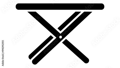 Folding Clothes Dryer Icon Collapsible Drying Rack for Laundry, Vector Flat Design Graphic