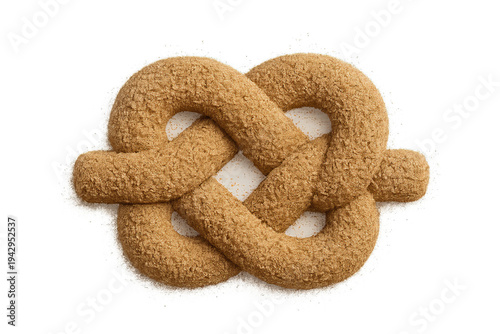 Kinetic Sand Knot isolated on transparent background, high-detail 3D cutout for ecommerce ads, UI mockups, and digital marketing assets