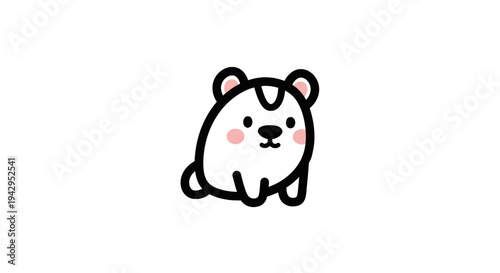 Cute Cartoon Bear Character Design.