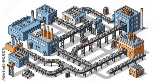 Industrial Factory Assembly Line Production.