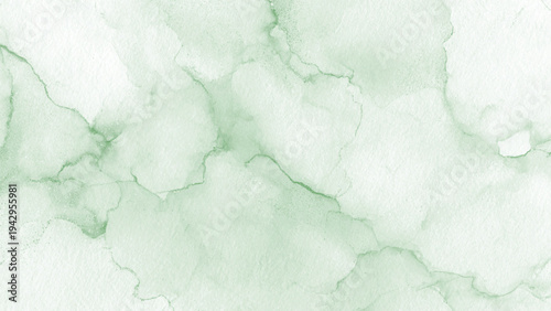 Green watercolor texture with white background and soft green marbling effect