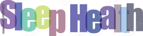 Sleep Health Text Overlay Logo Vector Illustration