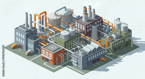 Industrial Factory Buildings and Infrastructure.