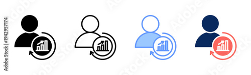 Preference Shift icon set multiple style collection