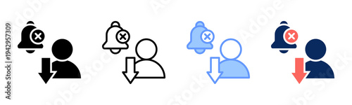 Alert Avoidance icon set multiple style collection