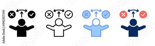 Fallback Choice icon set multiple style collection