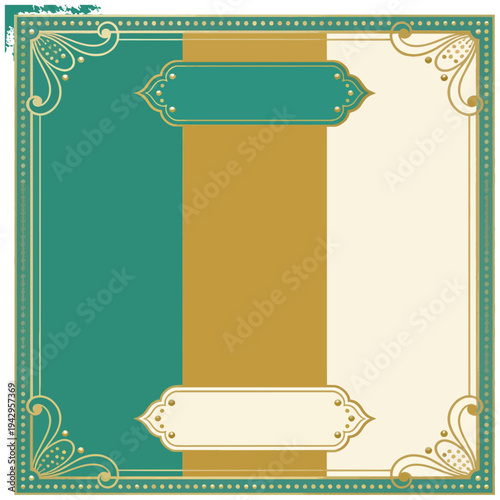 Elegant decorative frame with vintage ornate design