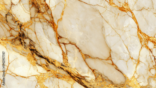 Beautiful beige marble texture with gold and brown veins pattern
