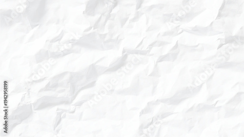White crumpled paper texture background surface