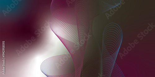 PrinLuminous navy, white and magenta light ribbons sweeping across a deep dark background with scattered sparkling micro particles, futuristic digital technology concept, vector illustration.t
