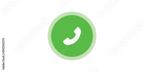 Phone call icon accept and decline. Icons depict the option to accept or decline phone call with red and green buttons. Phone icon. Answer and hang up the phone icon