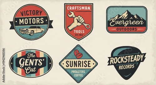 Collection of Vintage Style Logos and Emblems.