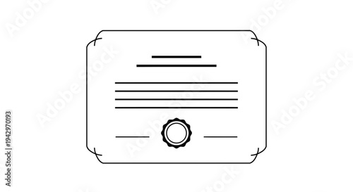 Award certificate document with decorative border and seal