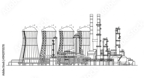 Industrial Factory Complex Structure.