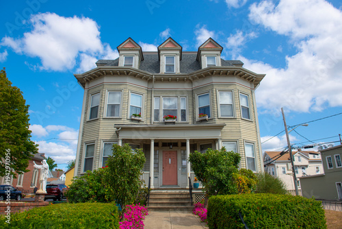Sacred Heart Catholic Church at 118 Taunton Avenue in downtown East Providence, Rhode Island RI, USA. 