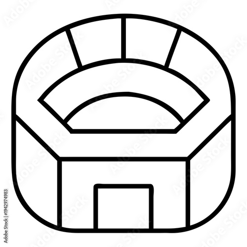 Stadium seating rows empty isolated on transparent background with clean cutout design vector illustration