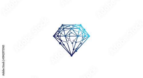 Abstract Diamond Network Technology Concept
