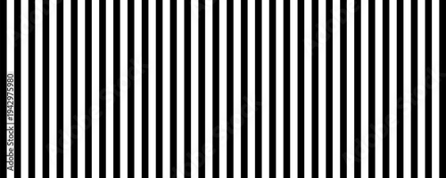 Vertical striped pattern. Seamless background with black and white vertical lines. Vector illustration.