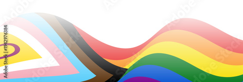 Progress flag background, LGBTQIA transparent flag border