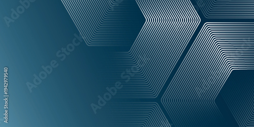 Abstract background with overlapping glowing white hexagonal lines. Minimalist geometric line design for poster, flyer, cover, website, and banner. VOL. 2