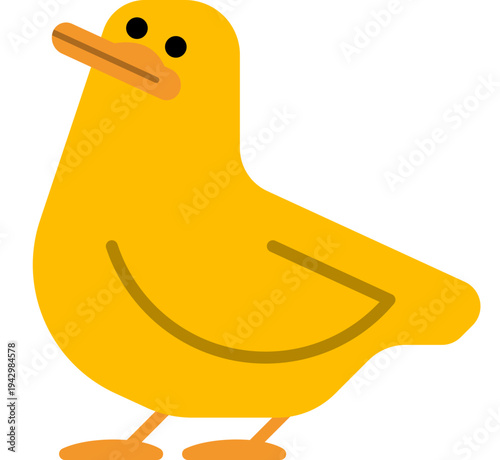 Cute Yellow Duck Illustration